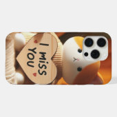 Chat adorable peluche avec message de coeur (Verso Horizontal)