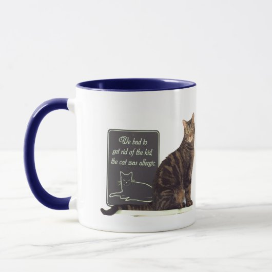 Chat allergique Mug humoristique (Gauche)