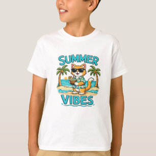 Chat Ambiance Estivale   T-Shirt Chat Lunettes de 