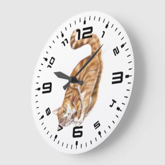 Chat amour Mur Acrylique Horloge (Angle)