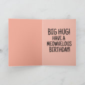 CHAT AMUSANT ANNIVERSAIRE HUG LIFE PANDA CARTE DE  (Intérieur)