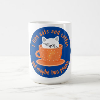 Chat amusant et café Lover café Mug