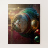 CHAT AMUSANT NOËL JIGSAW PUZZLE (Vertical)