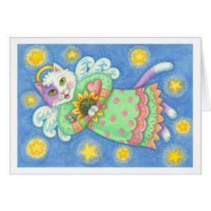 CHAT ANGEL & CHOSES PRÉFÉRÉES CARTE DE REMARQUE *M
