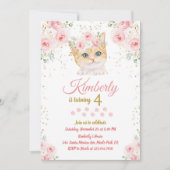 Chat Anniversaire Invitation Kitten Party Pawty Gi (Devant)