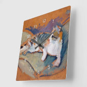Chat, août Macke Carré Horloge murale (Angle)