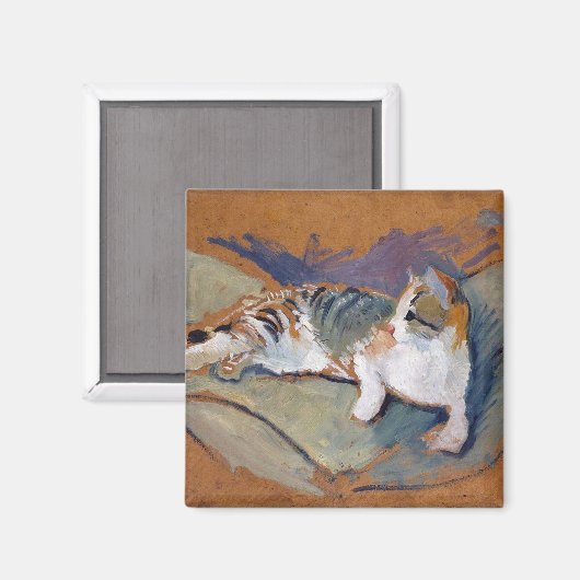 Chat, Août Macke Magnet (Recto/Verso)