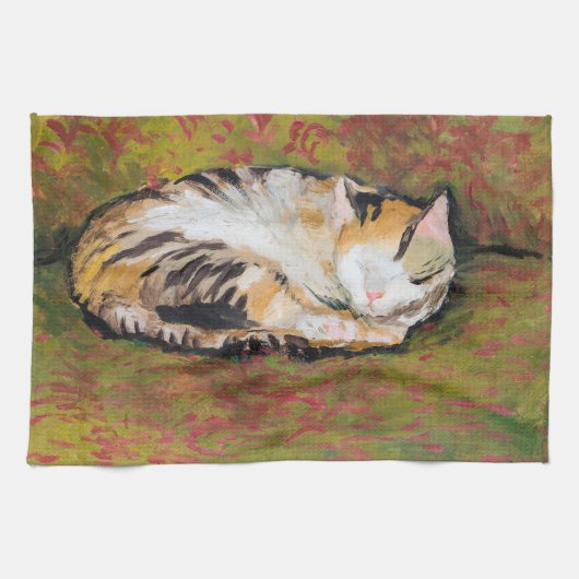 Chat, août Macke Serviette de cuisine (Horizontal)