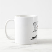 Chat appréciant la tasse de cheminée (Gauche)