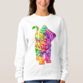 Chat arc-en-ciel mignon, Sweatshirt Sweat - shirt (Devant)