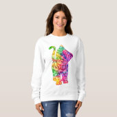 Chat arc-en-ciel mignon, Sweatshirt Sweat - shirt (Devant entier)