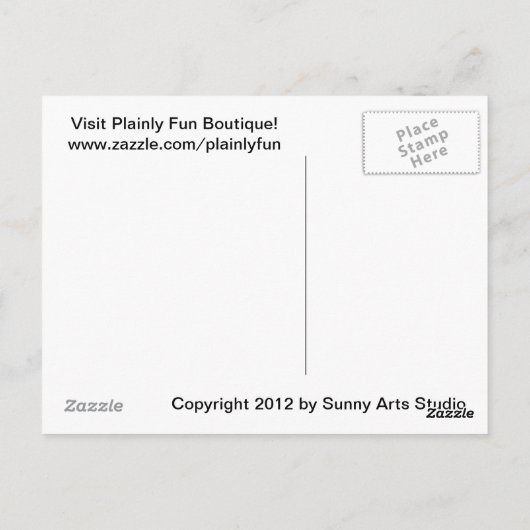 Chat "Arrêter de lire carte postale et me nourrir" (Dos)