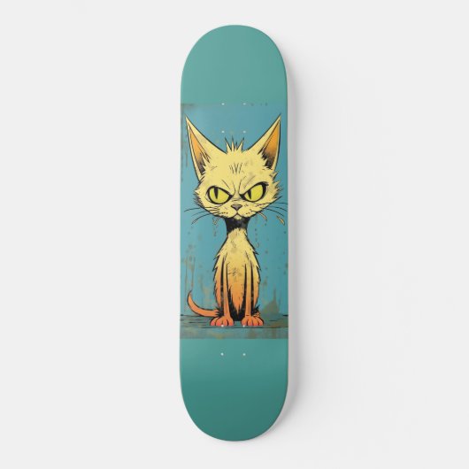 Chat art drôle Skateboard Deck (Recto)