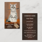 Chat artisanal Carte de visite de détail de Knit h (Devant / Derrière)