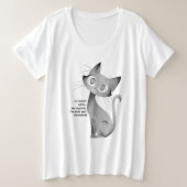 Chat assis au regard langoureux grote maat t-shirt (Design voorkant)