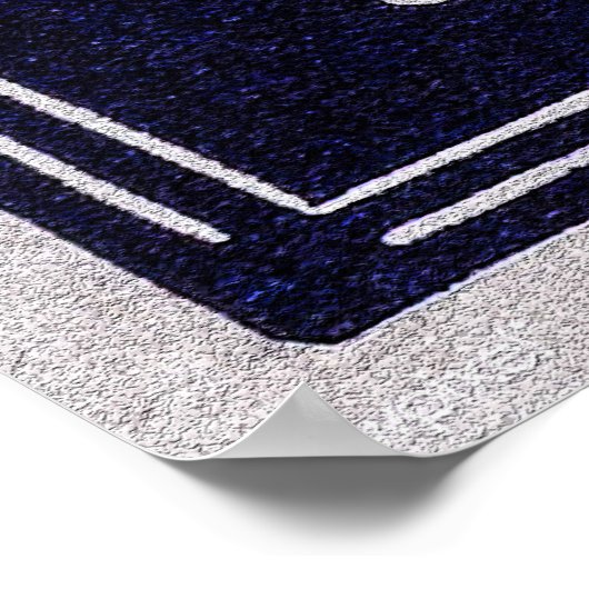 chat assis par Julie de Graag Poster (Coin)