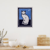chat assis par Julie de Graag Poster (Cuisine)