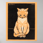 Chat assis par Julie de Graag Poster (Devant)