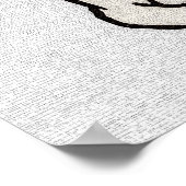 chat assis par Julie de Graag Poster (Coin)