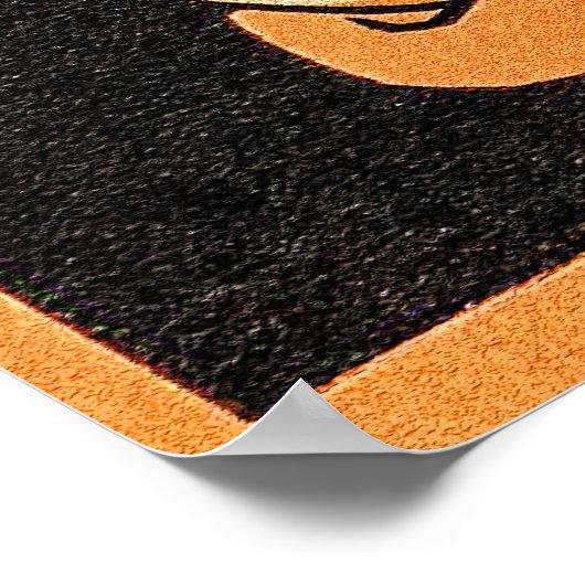 chat assis par Julie de Graag Poster (Coin)