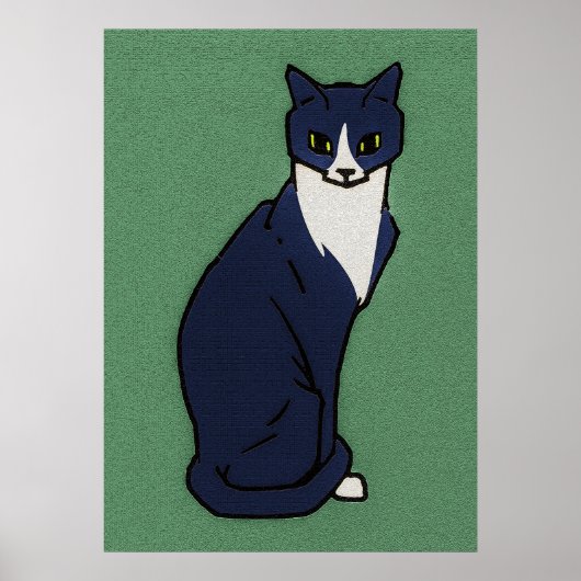 chat assis par Julie de Graag Poster (Devant)