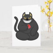 Chat au poker avec cartes de poker (Fleur jaune)