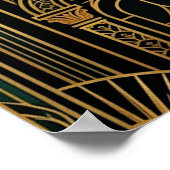 Chat au trône d'émeraude Art Déco (Coin)