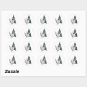 Chat avec Antlers et Stickers Arbre (Feuille)