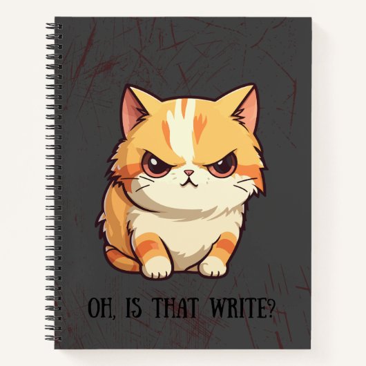 Chat avec Attitude Pun Fun Journal carnet (Devant)