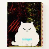 Chat avec Attitude Pun Fun journal carnet (Dos)