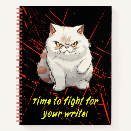 Chat avec Attitude Pun Fun journal carnet (Devant)