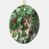 Chat avec Berries Holly Ornement (Droite)
