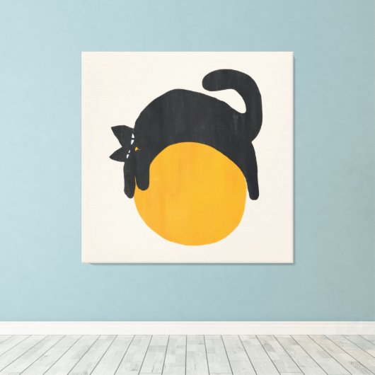 Chat avec boule Toile (Insitu (Plancher de Bois))