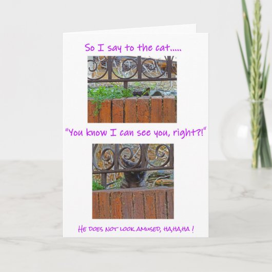 Chat avec carte d'attitude (Devant)