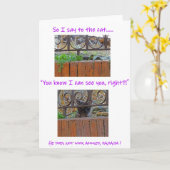 Chat avec carte d'attitude (Fleur jaune)