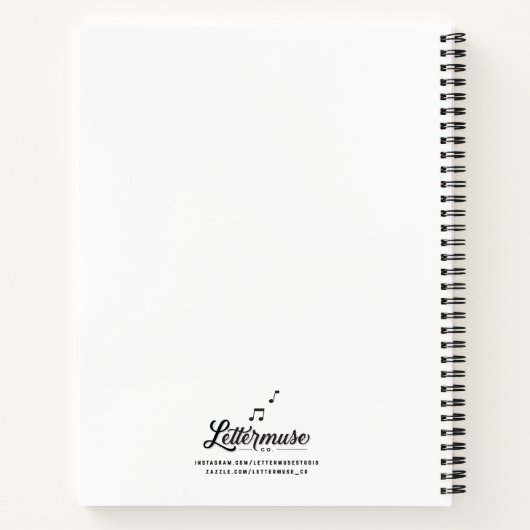 Chat avec casque Bullet (8.5x11) Carnet (Dos)