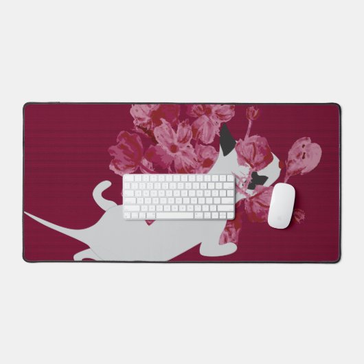 Chat avec Fleurs Enchantant (Clavier et souris)