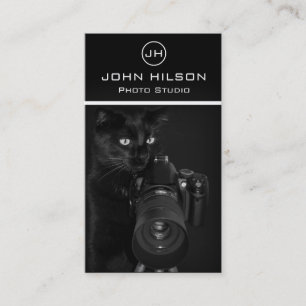 Chat avec la caméra - Carte de visite photographe