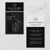 Chat avec la caméra - Carte de visite photographe (Devant / Derrière)