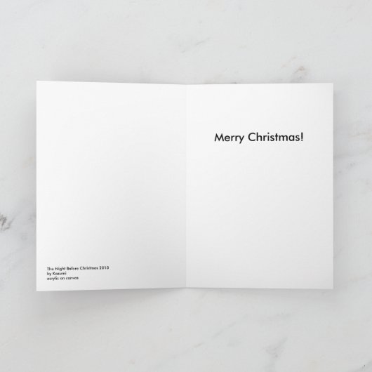 Chat avec la carte de Noël de biscuits (Intérieur)