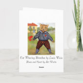 Chat avec la carte de Valentine de roses (Dos)