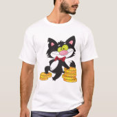 Chat Avec L'Argent Mens T-Shirt (Devant)