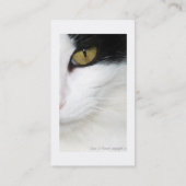 Chat avec le carte de visite d'or de yeux (Dos)