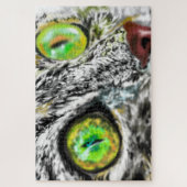Chat avec les yeux verts Puzzle cadeau (Vertical)
