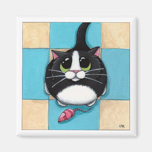 Chat avec Magnet de la souris de jouets (Devant)