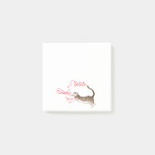 Chat avec message de ruban Notes post-it (Devant)