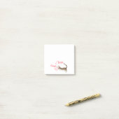 Chat avec message de ruban Notes post-it (Sur un bureau)