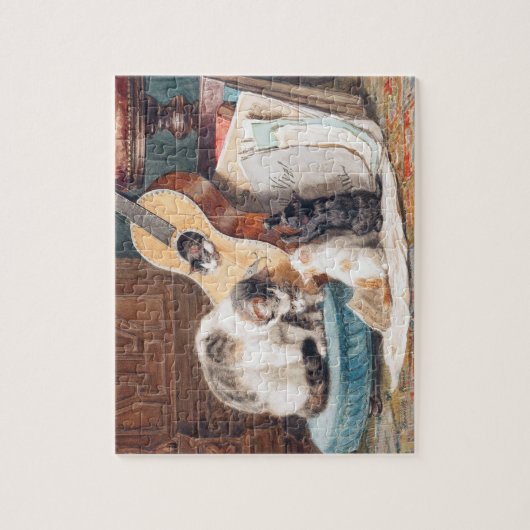 Chat avec musique Puzzle (Vertical)