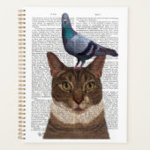 Chat avec Pigeon sur la tête (Devant)