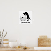 Chat avec Poisson Bowl Poster (Cuisine)
